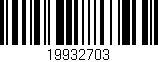 Código de barras (EAN, GTIN, SKU, ISBN): '19932703'