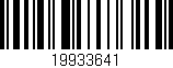 Código de barras (EAN, GTIN, SKU, ISBN): '19933641'