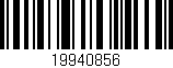 Código de barras (EAN, GTIN, SKU, ISBN): '19940856'