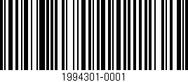 Código de barras (EAN, GTIN, SKU, ISBN): '1994301-0001'