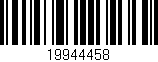 Código de barras (EAN, GTIN, SKU, ISBN): '19944458'