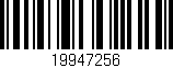 Código de barras (EAN, GTIN, SKU, ISBN): '19947256'