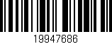Código de barras (EAN, GTIN, SKU, ISBN): '19947686'
