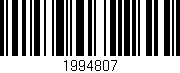 Código de barras (EAN, GTIN, SKU, ISBN): '1994807'