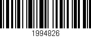 Código de barras (EAN, GTIN, SKU, ISBN): '1994826'