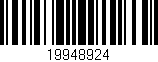 Código de barras (EAN, GTIN, SKU, ISBN): '19948924'