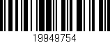Código de barras (EAN, GTIN, SKU, ISBN): '19949754'