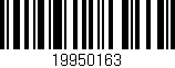 Código de barras (EAN, GTIN, SKU, ISBN): '19950163'
