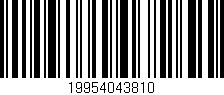 Código de barras (EAN, GTIN, SKU, ISBN): '19954043810'