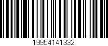 Código de barras (EAN, GTIN, SKU, ISBN): '19954141332'