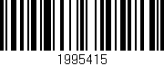 Código de barras (EAN, GTIN, SKU, ISBN): '1995415'