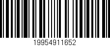 Código de barras (EAN, GTIN, SKU, ISBN): '19954911652'
