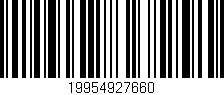 Código de barras (EAN, GTIN, SKU, ISBN): '19954927660'