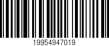 Código de barras (EAN, GTIN, SKU, ISBN): '19954947019'
