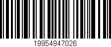 Código de barras (EAN, GTIN, SKU, ISBN): '19954947026'