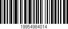 Código de barras (EAN, GTIN, SKU, ISBN): '19954984014'