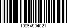 Código de barras (EAN, GTIN, SKU, ISBN): '19954984021'