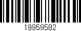 Código de barras (EAN, GTIN, SKU, ISBN): '19959582'