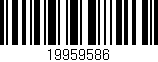 Código de barras (EAN, GTIN, SKU, ISBN): '19959586'