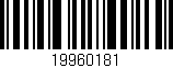 Código de barras (EAN, GTIN, SKU, ISBN): '19960181'