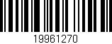Código de barras (EAN, GTIN, SKU, ISBN): '19961270'