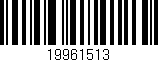Código de barras (EAN, GTIN, SKU, ISBN): '19961513'