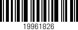 Código de barras (EAN, GTIN, SKU, ISBN): '19961826'