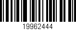 Código de barras (EAN, GTIN, SKU, ISBN): '19962444'