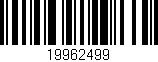 Código de barras (EAN, GTIN, SKU, ISBN): '19962499'