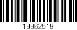 Código de barras (EAN, GTIN, SKU, ISBN): '19962519'