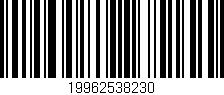 Código de barras (EAN, GTIN, SKU, ISBN): '19962538230'