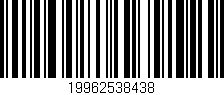 Código de barras (EAN, GTIN, SKU, ISBN): '19962538438'