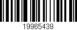Código de barras (EAN, GTIN, SKU, ISBN): '19965439'