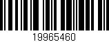 Código de barras (EAN, GTIN, SKU, ISBN): '19965460'