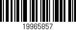 Código de barras (EAN, GTIN, SKU, ISBN): '19965857'