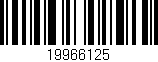 Código de barras (EAN, GTIN, SKU, ISBN): '19966125'