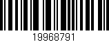 Código de barras (EAN, GTIN, SKU, ISBN): '19968791'