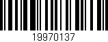 Código de barras (EAN, GTIN, SKU, ISBN): '19970137'