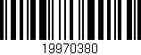 Código de barras (EAN, GTIN, SKU, ISBN): '19970380'