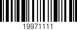 Código de barras (EAN, GTIN, SKU, ISBN): '19971111'
