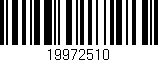 Código de barras (EAN, GTIN, SKU, ISBN): '19972510'