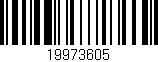 Código de barras (EAN, GTIN, SKU, ISBN): '19973605'