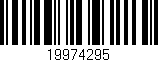 Código de barras (EAN, GTIN, SKU, ISBN): '19974295'
