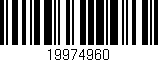 Código de barras (EAN, GTIN, SKU, ISBN): '19974960'