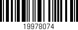 Código de barras (EAN, GTIN, SKU, ISBN): '19978074'