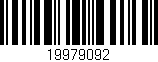Código de barras (EAN, GTIN, SKU, ISBN): '19979092'