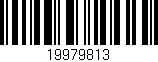 Código de barras (EAN, GTIN, SKU, ISBN): '19979813'