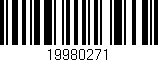 Código de barras (EAN, GTIN, SKU, ISBN): '19980271'