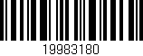 Código de barras (EAN, GTIN, SKU, ISBN): '19983180'