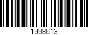 Código de barras (EAN, GTIN, SKU, ISBN): '1998613'